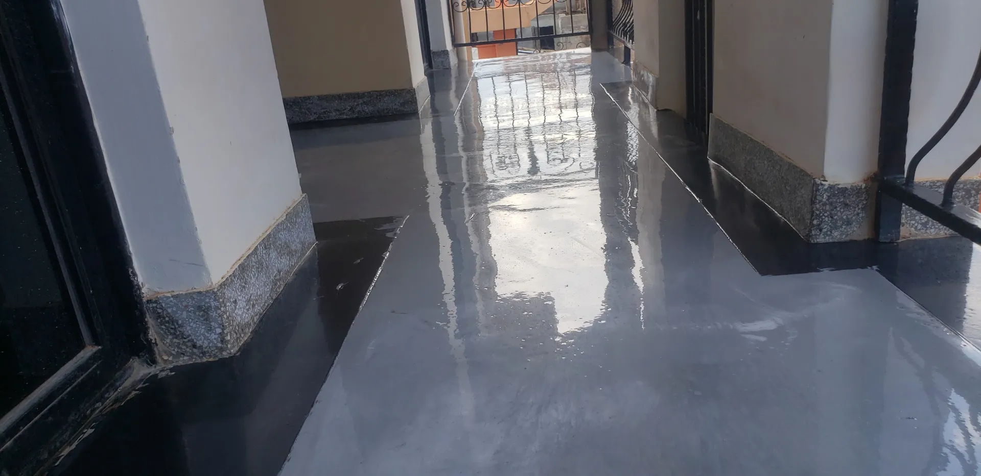 Tough epoxy floor coating in a Uganda garage — FloorCraft Uganda