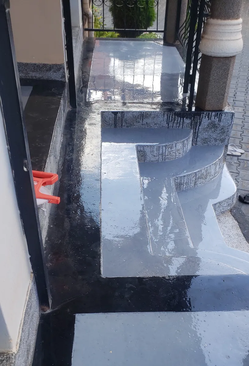 Restaurant kitchen anti-slip epoxy floor in Uganda