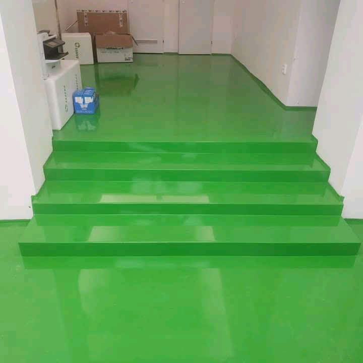 Metallic epoxy showroom floor in Kampala Uganda