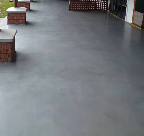 Outdoor terrace microtopping Uganda climate