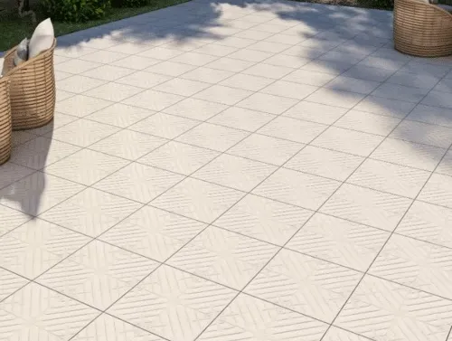 Outdoor anti-slip tile terrace in Uganda