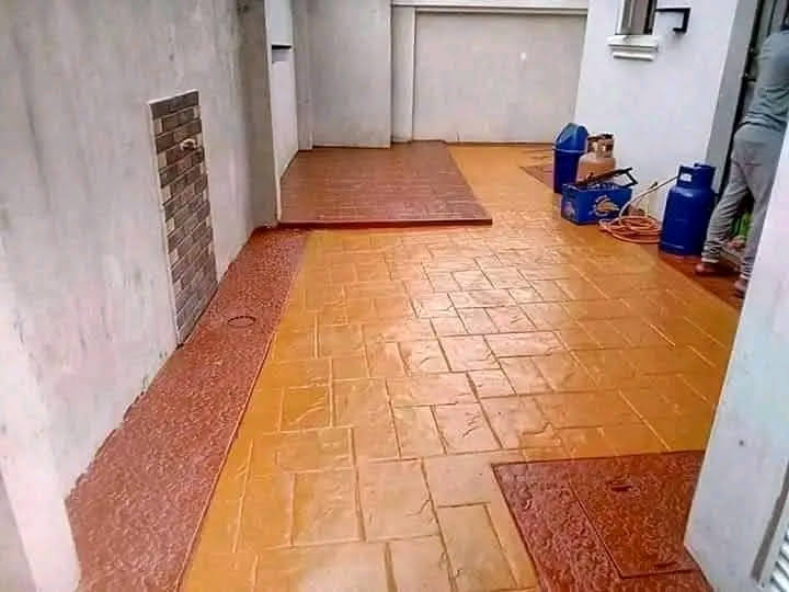 Garden path stamped concrete Uganda