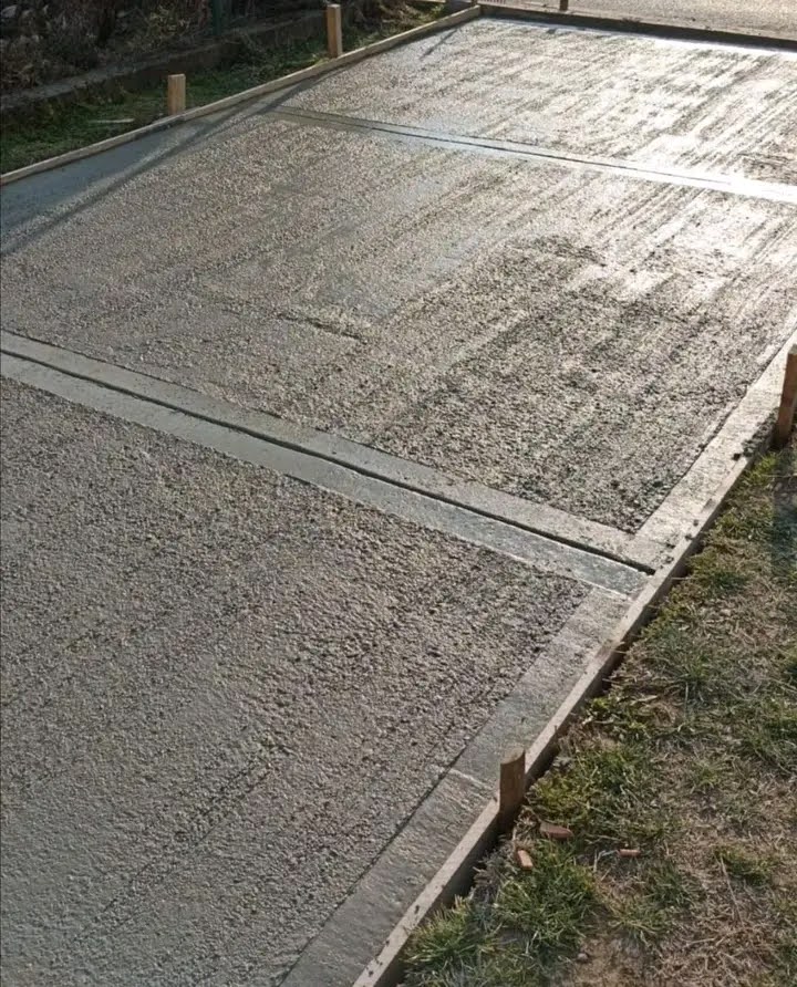 Plain concrete compound ready for stamped overlay Uganda