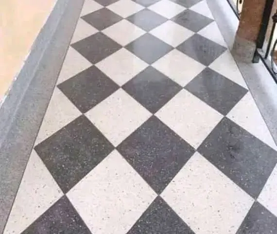 Office entrance polished terrazzo floor in Kampala Uganda