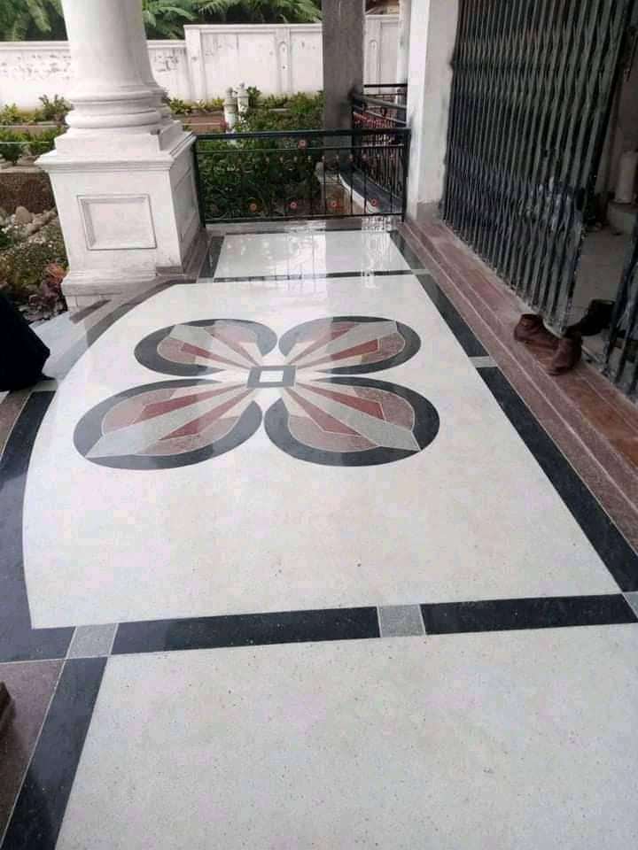 Hotel lobby with custom terrazzo floor in Kampala — FloorCraft Uganda