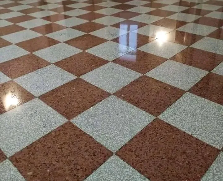 Epoxy terrazzo bathroom floor finish in Kampala