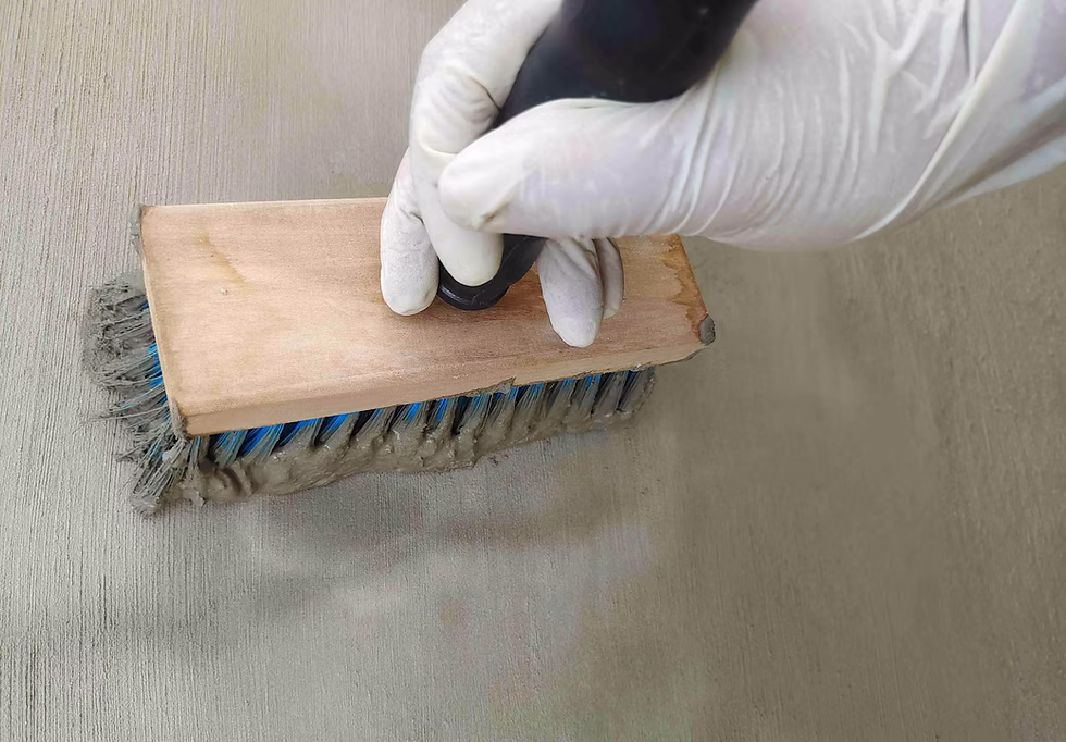 Crystalline waterproofing treatment on concrete in Uganda